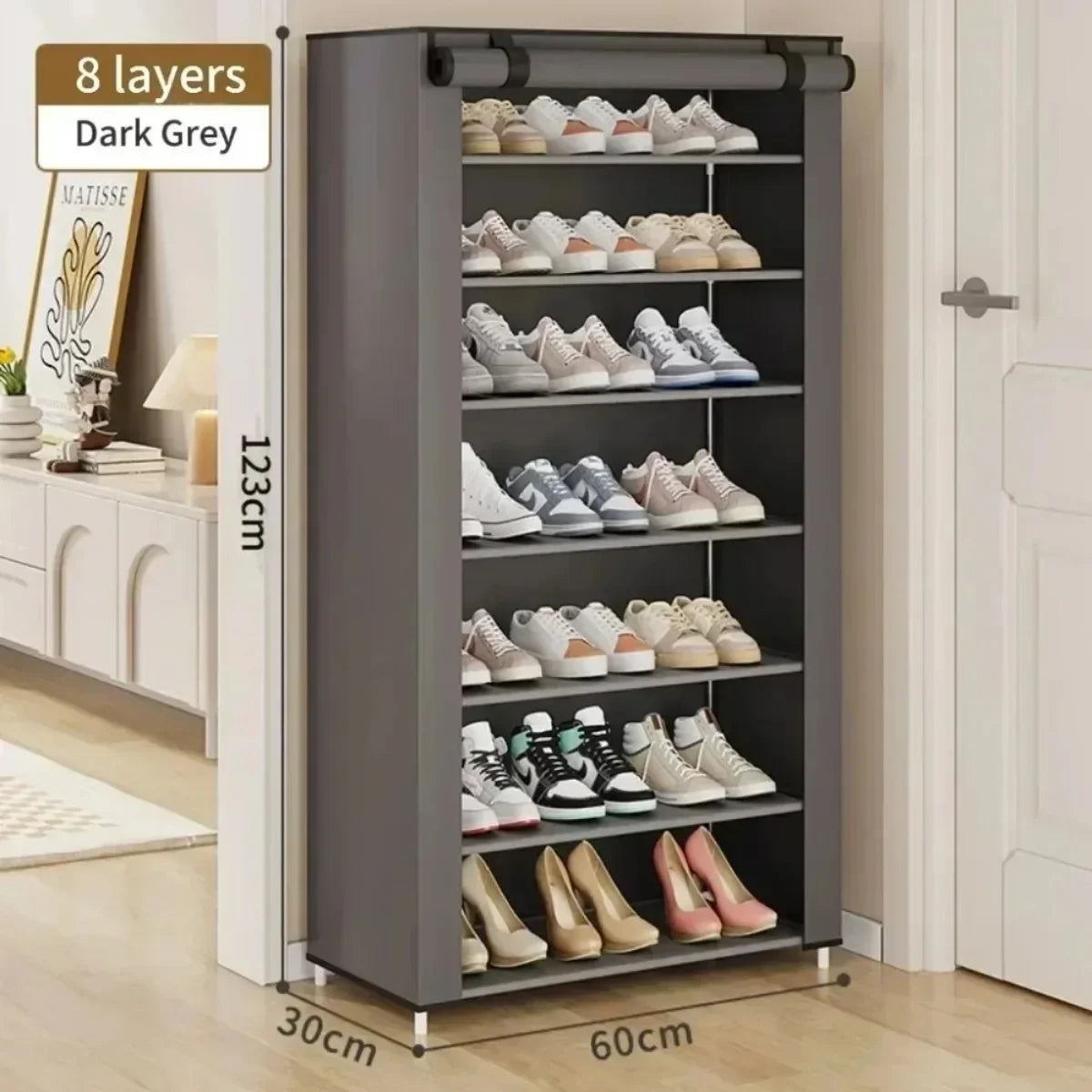 Dustproof Multilayer Shoe Rack – Space-Saving Organizer