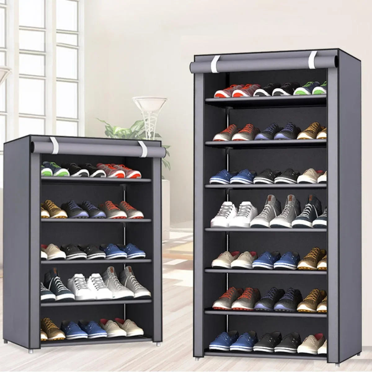 Dustproof Multilayer Shoe Rack – Space-Saving Organizer